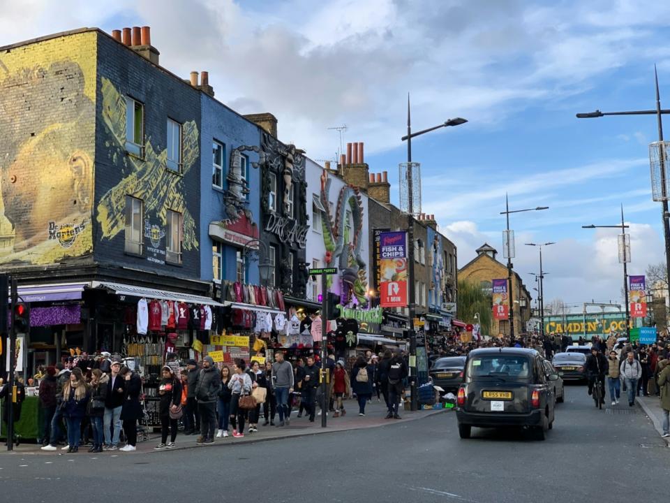 People on the streets of Camden, London